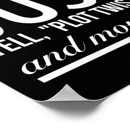 ツイストをプロットして白に移感動的動 ポスター (角)