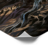 ツイストウッズ – 不気味な自然イラストレーションスタイル ポスター (角)