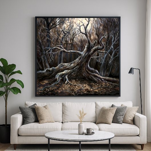 ツイストウッズ – 不気味な自然イラストレーションスタイル ポスター