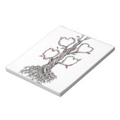 ツイストオークツリーハート分岐タトゥー ノートパッド (回転)