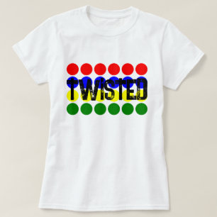 ツイストカラフルクラシックヴィンテージゲームファッション Tシャツ