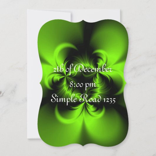 ツイストグリーン 招待状 (裏面)