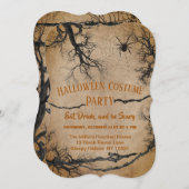 ツイストツリーハロウィーン招待状 招待状 (正面/裏面)