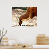 ツイストトランクエレファントポスター ポスター (キッチン)