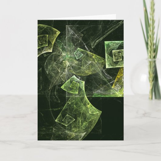 ツイストバランス抽象芸術アートグリーティングカード カード (正面)