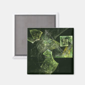 ツイストバランス抽象芸術アートスクエアマグネット マグネット (正面/裏面)
