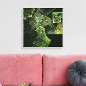 ツイストバランス抽象芸術アートブラックとホワイト キャンバスプリント (インサイチュ (リビング))