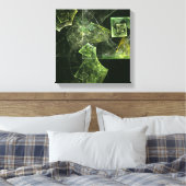 ツイストバランス抽象芸術アートブラックとホワイト キャンバスプリント (インサイチュ (寝室))