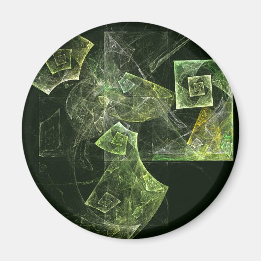 ツイストバランス抽象芸術アートラウンドマグネット マグネット (正面)