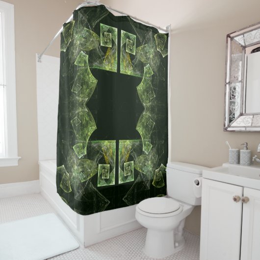 ツイストバランス抽象芸術アート シャワーカーテン (インサイチュ)