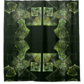 ツイストバランス抽象芸術アート シャワーカーテン (正面)