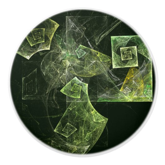 ツイストバランス抽象芸術アート セラミックノブ (正面)