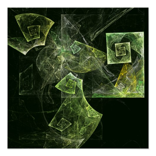 ツイストバランス抽象芸術アート ポスター (正面)