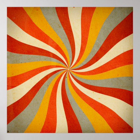 ツイストパターン付きレトロ背景，リター ポスター (正面)