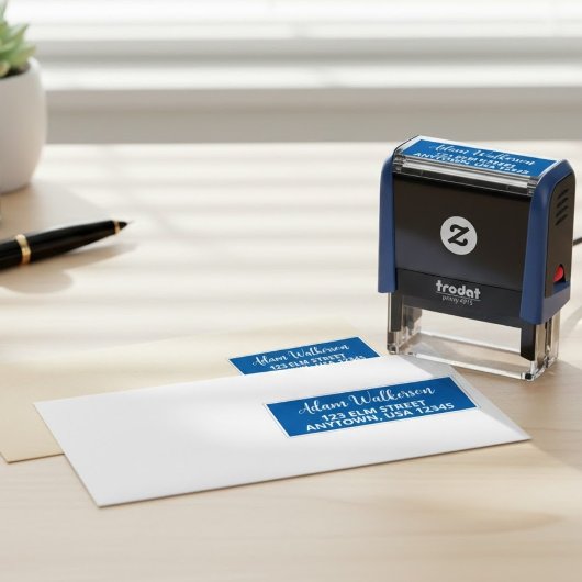 ツイストパーソナライズされたを使用したスクリプト名スタモダンンプ セルフインキングスタンプ