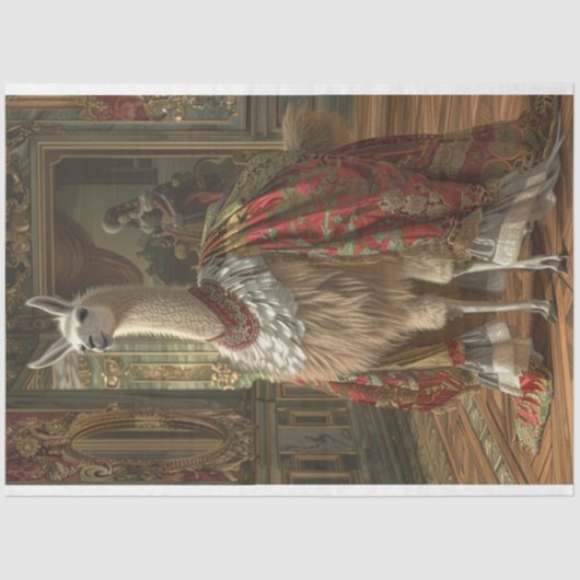 ツイストビクトリアンデコペお洒落ージ付きラマ 薄葉紙 (正面)