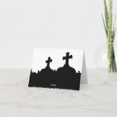 ツイストユーモア墓地シルエット誕生日 カード (裏面)