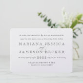 ツイスト伝統的結婚式招待状をモダン使用して 招待状 (スタンド正面)