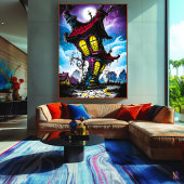 ツイスト幽霊のよく出るハウス – ゴシックファンタジーアート ポスター