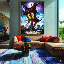 ツイスト幽霊のよく出るハウス – ゴシックファンタジーアート ポスター