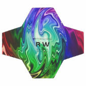 ツイスト液マルチカラーパーソナライズされた サッカーボール (フラット)