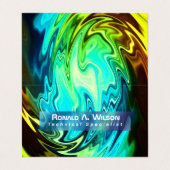 ツイスト液マルチカラーパーソナライズされた 名刺 (外部フラット)