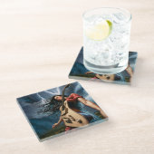 ツイスト・ギター・ウーマン ガラスコースター (アングル)