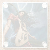 ツイスト・ギター・ウーマン ガラスコースター (裏面)