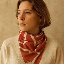 ツイスト&ターンレッドホワイトシフォンスカーフ スカーフ