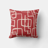 ツイスト&ターンレッドホワイト装飾用クッション クッション (裏面)