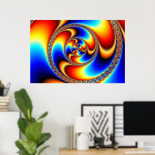 ツイスト – フラクタルポスター ポスター (ホームオフィス)