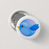 ツイッター、ツイート、鳥 缶バッジ (正面&裏面)