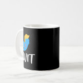 ツイッター - 反トランプ - コーヒーマグカップ (正面左)