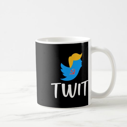 ツイッター - 反トランプ - コーヒーマグカップ (右)