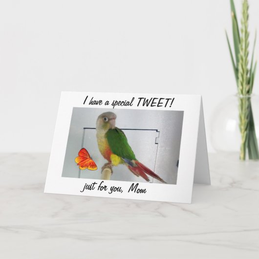 ツイッター？母の日のためにあなたの母をツイートする カード (正面)