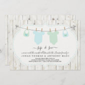 ツイパーソナライズされたンボーイズsipとシー招待状 招待状 (正面/裏面)