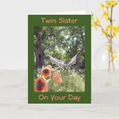 **ツイリラックスシスター** カード (黄色い花)