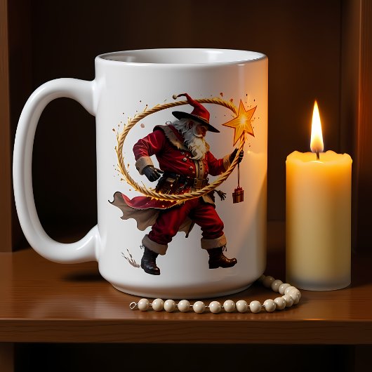 ツイリングラッソカウボーイサンタ コーヒーマグカップ