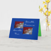 ツインおめでとうカード カード (黄色い花)