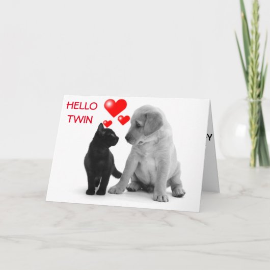 ツインお前の誕生日は俺にとって特別な日だ！ カード (正面)