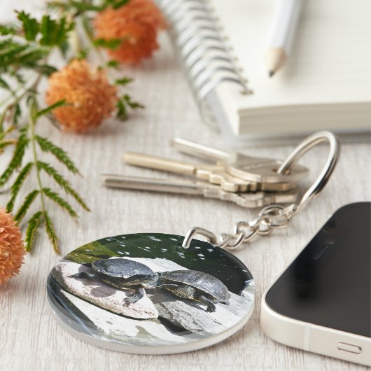 ツインのカメ –  キーホルダー (正面右)