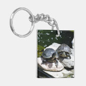 ツインのカメ –  キーホルダー (正面左)