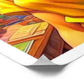 ツインのハッピーバースデーバナーアニメをテーマにした ポスター (角)