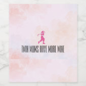 ツインのママはもっとワインを飲む ワインラベル (シングルラベル)