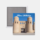 ツインの入った西門 – ウズベキスタン，キスタン マグネット (正面/裏面)