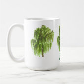 ツインの愛がWIllowツリーを成長 コーヒーマグカップ (左)