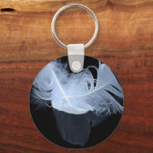 ツインの炎の羽と反射 キーホルダー (正面)