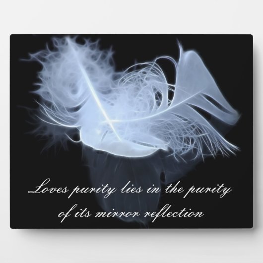 ツインの炎の羽と反射 フォトプラーク (正面)