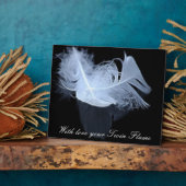 ツインの炎の羽と反射 フォトプラーク (側面)