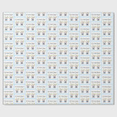 ツインの男の子のギフトラップ、赤ちゃんシャワーのギフトラップ ラッピングペーパー (フラット)